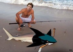 First, Babcock went Coyote hunting.  Now he is back, deep sea fishing, for Sharks!